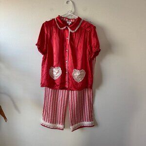 Morgan Lane Candy Land Lovie Fay Lace Trimmed Pajamas